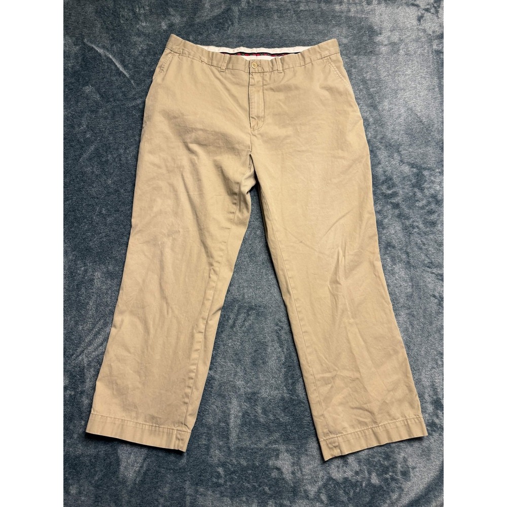 Polo Golf Ralph Lauren 38x30 Men's Tan Flat Front Chinos Cotton